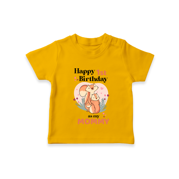 T-Shirt for Mom's Birthday | Adorable Baby T-Shirt Outfit - CHROME YELLOW - 0-5 Months Old (Chest 17")