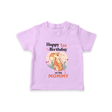 "Happy 1st Birthday As Mommy - The Perfect Kids T-Shirt For Special Memories" - LILAC - 0-5 Months Old (Chest 17")