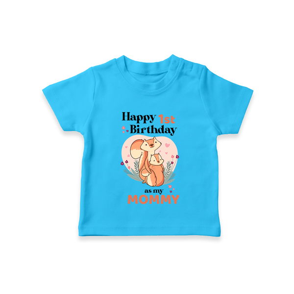 T-Shirt for Mom's Birthday | Adorable Baby T-Shirt Outfit - SKY BLUE - 0-5 Months Old (Chest 17")