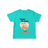 "Happy 1st Birthday As Mommy - The Perfect Kids T-Shirt For Special Memories" - TEAL - 0-5 Months Old (Chest 17")