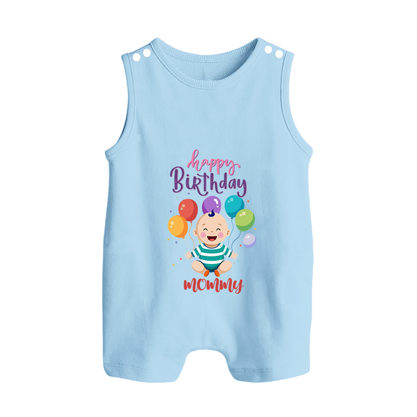 Mommy's Special Day Romper/Sleeveless Romper | Gift from Baby - BABY BLUE - 0 - 5 Months Old (Chest 18")