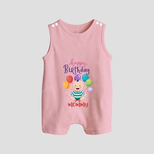 "Make MomÕs Birthday Magical With This Unique Baby Romper Suit" - BABY PINK - 0 - 5 Months Old (Chest 18")