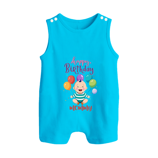 Mommy's Special Day Romper/Sleeveless Romper | Gift from Baby - SKY BLUE - 0 - 5 Months Old (Chest 18")