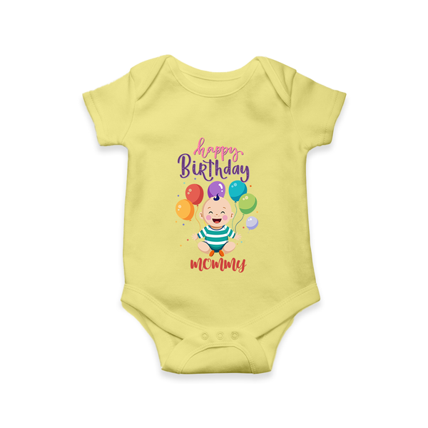 MommyÕs Special Day Romper/Onesie | Gift from Baby - PASTEL YELLOW - 0 - 3 Months Old (Chest 16")