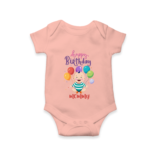 Mommy's Special Day Romper/Onesie | Gift from Baby - PEACH - 0 - 3 Months Old (Chest 16")