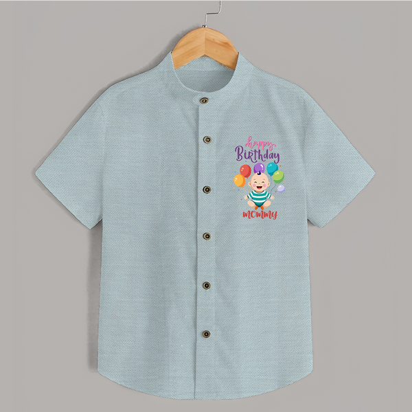 Mommy's Special Day Shirt | Gift from Baby - ARCTIC BLUE - 0 - 6 Months Old (Chest 23")