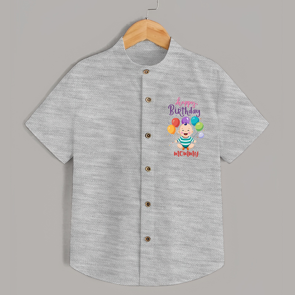Mommy's Special Day Shirt | Gift from Baby - GREY - 0 - 6 Months Old (Chest 23")