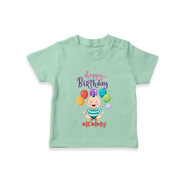 Mommy's Special Day T-Shirt | Gift from Baby - MINT GREEN - 0-5 Months Old (Chest 17")