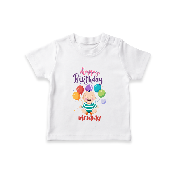 Mommy's Special Day T-Shirt | Gift from Baby - WHITE - 0-5 Months Old (Chest 17")