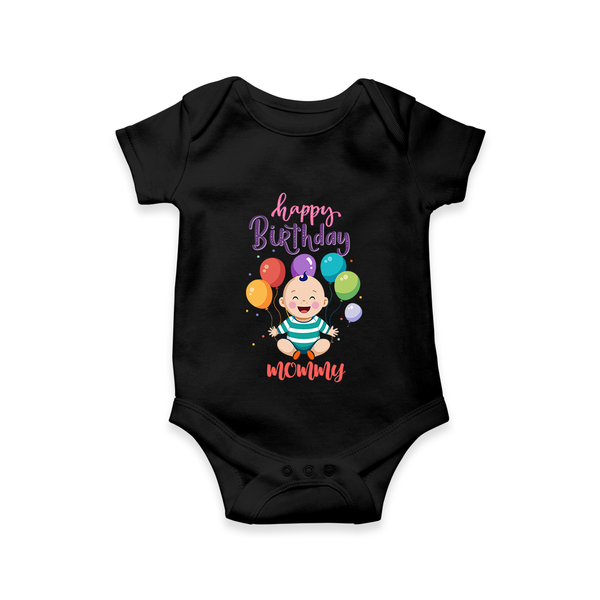 Mommy's Special Day Romper/Onesie | Gift from Baby - BLACK - 0 - 3 Months Old (Chest 16")