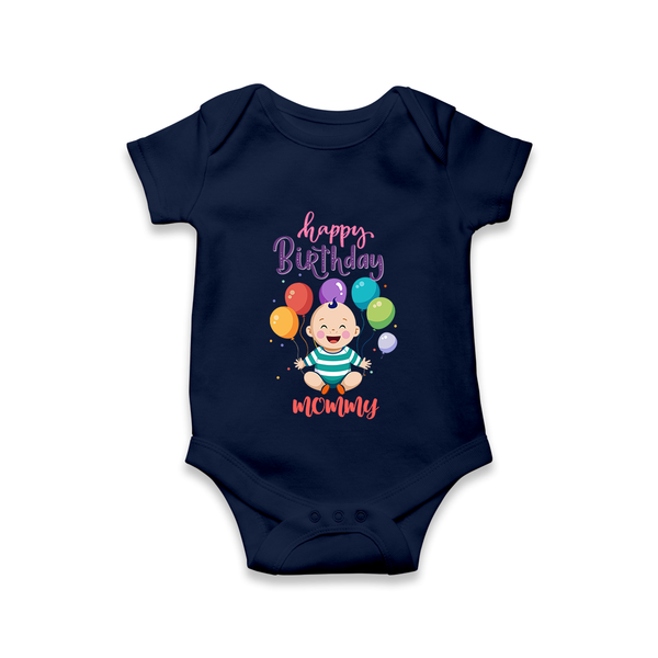 MommyÕs Special Day Romper/Onesie | Gift from Baby - NAVY BLUE - 0 - 3 Months Old (Chest 16")