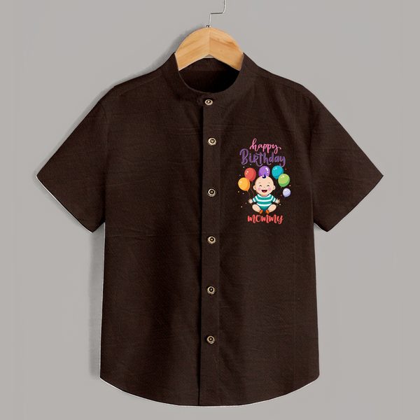 Mommy's Special Day Shirt | Gift from Baby - CHOCOLATE BROWN - 0 - 6 Months Old (Chest 23")