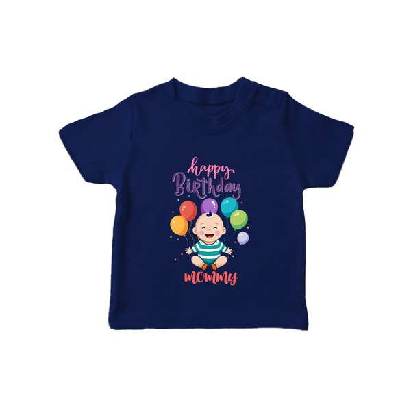 Mommy's Special Day T-Shirt | Gift from Baby - NAVY BLUE - 0-5 Months Old (Chest 17")