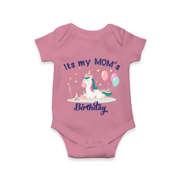 Newborn Romper/Onesie with Happy Birthday Mom Print | Keepsake Gift Idea - ONION - 0 - 3 Months Old (Chest 16")