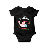 "Happy Birthday Mom - Baby Romper That Makes Celebrations Unforgettable" - BLACK - 0 - 3 Months Old (Chest 16")