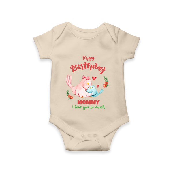 Mom Birthday Outfit for Baby Romper/Bodysuit | Soft Cotton Romper/Onesie - IVORY - 0 - 3 Months Old (Chest 16")