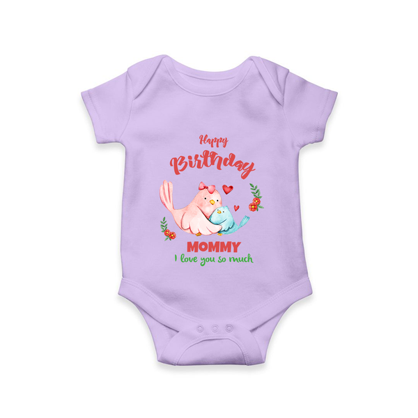 Mom Birthday Outfit for Baby Romper/Bodysuit | Soft Cotton Romper/Onesie - LILAC - 0 - 3 Months Old (Chest 16")