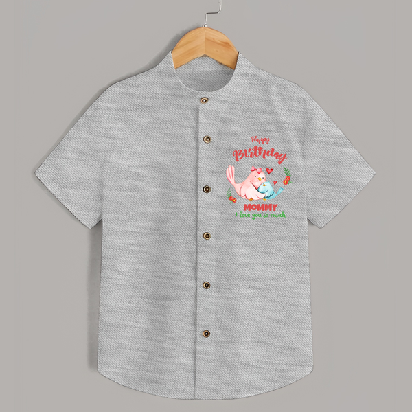 Mom Birthday Outfit for Baby Shirt | Soft Cotton Shirt - GREY - 0 - 6 Months Old (Chest 23")