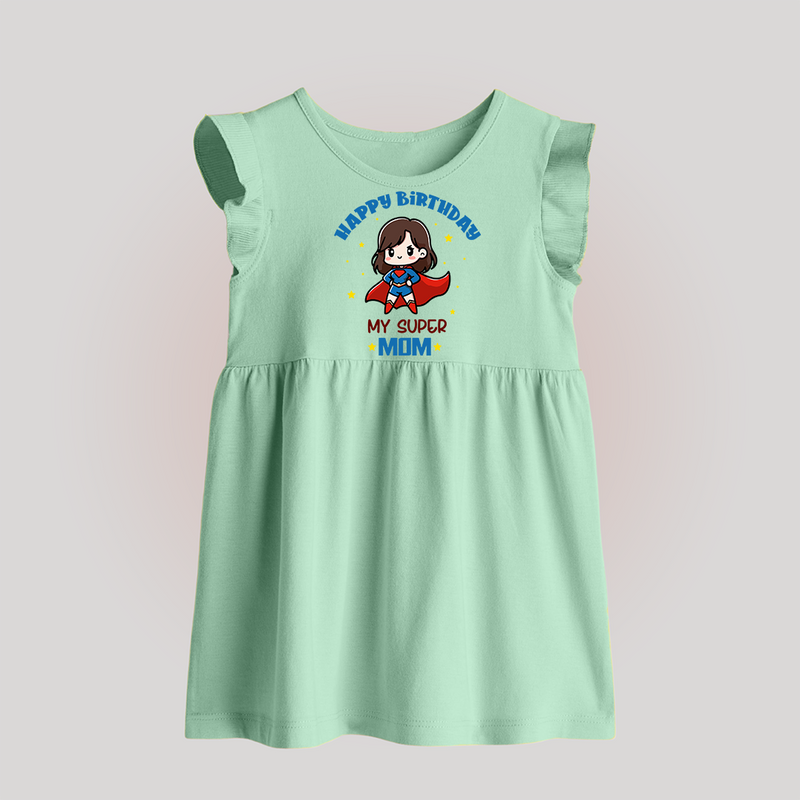 Baby Frock for Mommy's Big Day | Unique Birthday Gift - MINT GREEN - 0 - 3 Months Old (Chest 17")