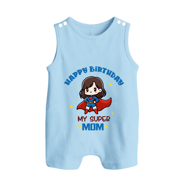 Baby Romper/Sleeveless Romper for Mommy's Big Day | Unique Birthday Gift - BABY BLUE - 0 - 5 Months Old (Chest 18")