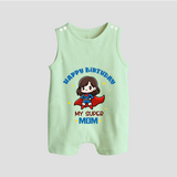 Baby Romper/Sleeveless Romper for Mommy's Big Day | Unique Birthday Gift - MINT GREEN - 0 - 5 Months Old (Chest 18")