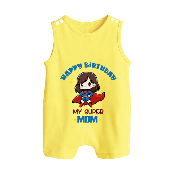 Baby Romper/Sleeveless Romper for Mommy's Big Day | Unique Birthday Gift - PASTEL YELLOW - 0 - 5 Months Old (Chest 18")
