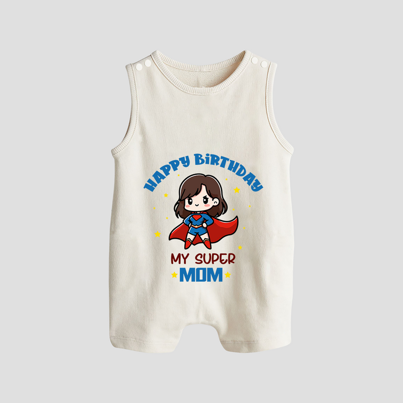 Baby Romper/Sleeveless Romper for Mommy's Big Day | Unique Birthday Gift - WHITE - 0 - 5 Months Old (Chest 18")