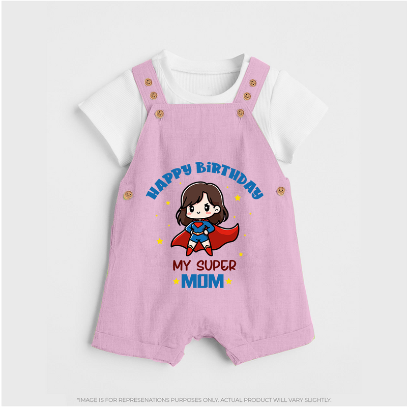 Baby Dungaree Set for Mommy's Big Day | Unique Birthday Gift - BABY PINK - 0 - 5 Months Old (Chest 18")