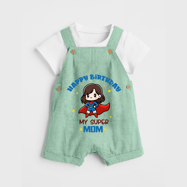 Baby Dungaree Set for Mommy's Big Day | Unique Birthday Gift - MINT GREEN - 0 - 5 Months Old (Chest 18")
