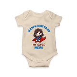 Baby Romper/Onesie for Mommy's Big Day | Unique Birthday Gift - IVORY - 0 - 3 Months Old (Chest 16")