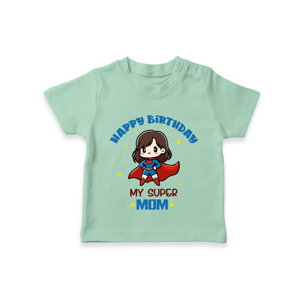 Baby T-Shirt for Mommy's Big Day | Unique Birthday Gift - MINT GREEN - 0-5 Months Old (Chest 17")
