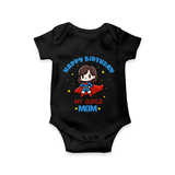 Baby Romper/Onesie for MommyÕs Big Day | Unique Birthday Gift - BLACK - 0 - 3 Months Old (Chest 16")