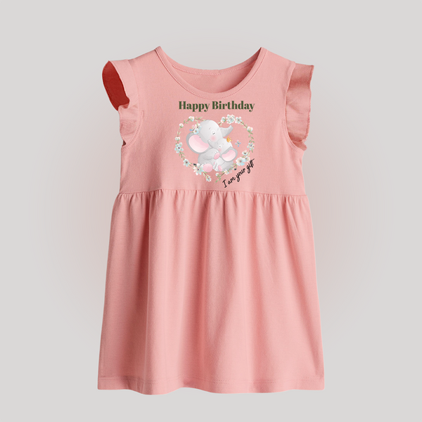 "Happy Birthday Mom - The Cutest Baby Frock For Heartfelt Memories" - BABY PINK - 0 - 3 Months Old (Chest 17")