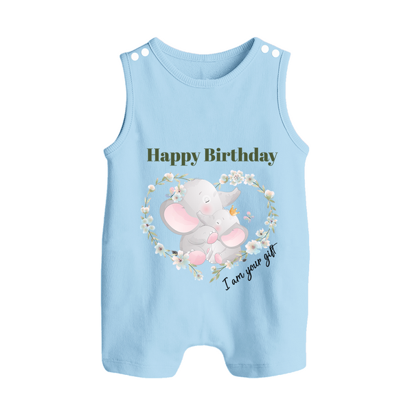 Celebrate Mommy with This Baby Romper/Sleeveless Romper | Perfect for Photoshoot - BABY BLUE - 0 - 5 Months Old (Chest 18")