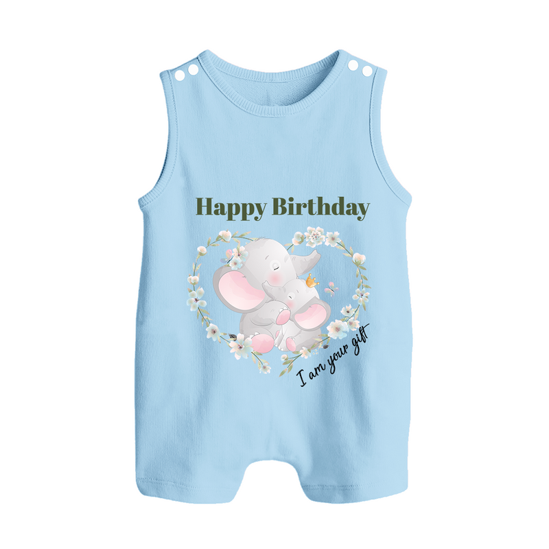 Celebrate Mommy with This Baby Romper/Sleeveless Romper | Perfect for Photoshoot - BABY BLUE - 0 - 5 Months Old (Chest 18")