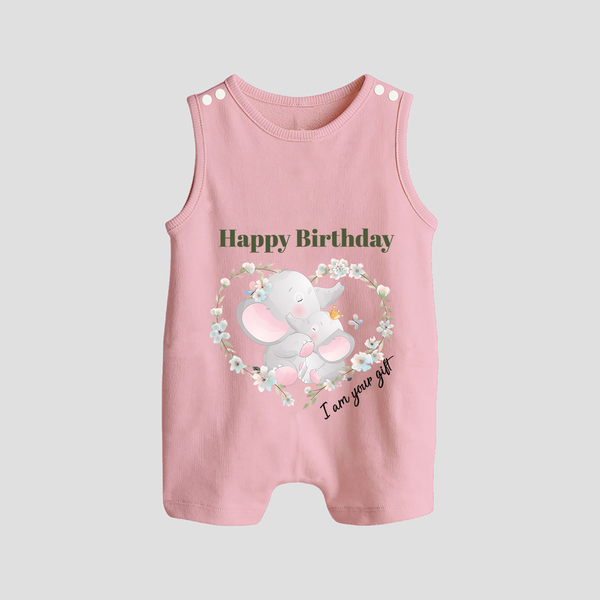 "Happy Birthday Mom - The Cutest Baby Romper Suit For Heartfelt Memories" - BABY PINK - 0 - 5 Months Old (Chest 18")