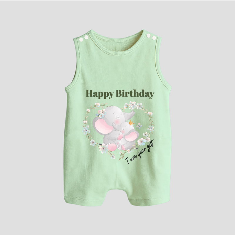 Celebrate Mommy with This Baby Romper/Sleeveless Romper | Perfect for Photoshoot - MINT GREEN - 0 - 5 Months Old (Chest 18")