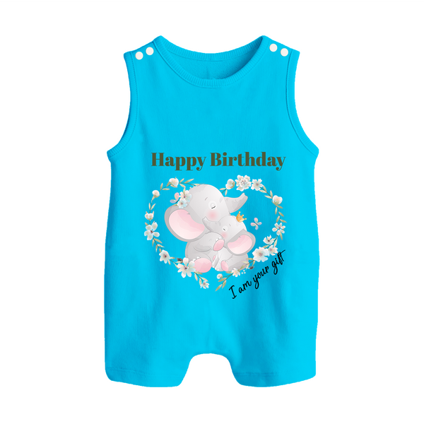 Celebrate Mommy with This Baby Romper/Sleeveless Romper | Perfect for Photoshoot - SKY BLUE - 0 - 5 Months Old (Chest 18")