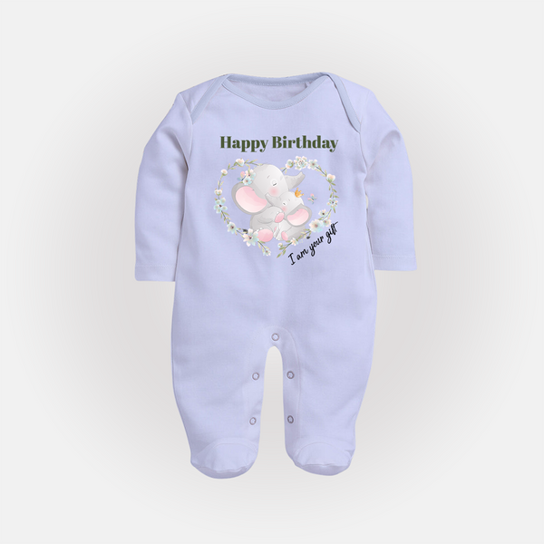 Celebrate Mommy with This Baby Sleep Suit/Full Sleeve Romper | Perfect for Photoshoot - BABY BLUE - New Born (Chest 7.5")