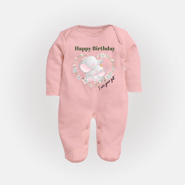 Celebrate Mommy with This Baby Sleep Suit/Full Sleeve Romper | Perfect for Photoshoot - BABY PINK - New Born (Chest 7.5")