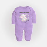 Celebrate Mommy with This Baby Sleep Suit/Full Sleeve Romper | Perfect for Photoshoot - LILAC - New Born (Chest 7.5")