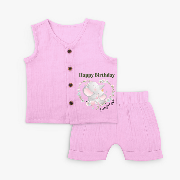 Celebrate Mommy with This Baby Jabla Set | Perfect for Photoshoot - BABY PINK - 0 - 3 Months Old (Chest 9.8")