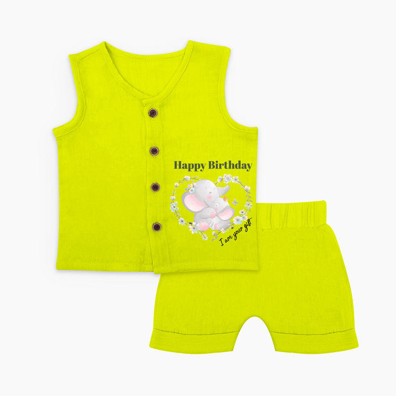 Celebrate Mommy with This Baby Jabla Set | Perfect for Photoshoot - LIME - 0 - 3 Months Old (Chest 9.8")