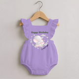 Celebrate Mommy with This Baby Romper Frock | Perfect for Photoshoot - LILAC - 0 - 3 Months Old (Chest 19")
