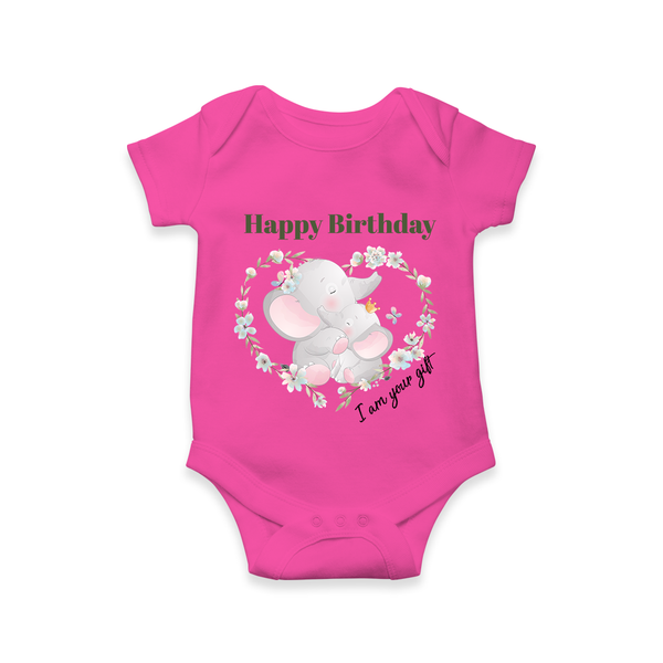 Celebrate Mommy with This Baby Romper/Onesie | Perfect for Photoshoot - HOT PINK - 0 - 3 Months Old (Chest 16")