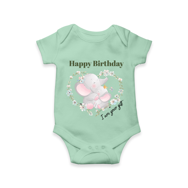 Celebrate Mommy with This Baby Romper/Onesie | Perfect for Photoshoot - MINT GREEN - 0 - 3 Months Old (Chest 16")