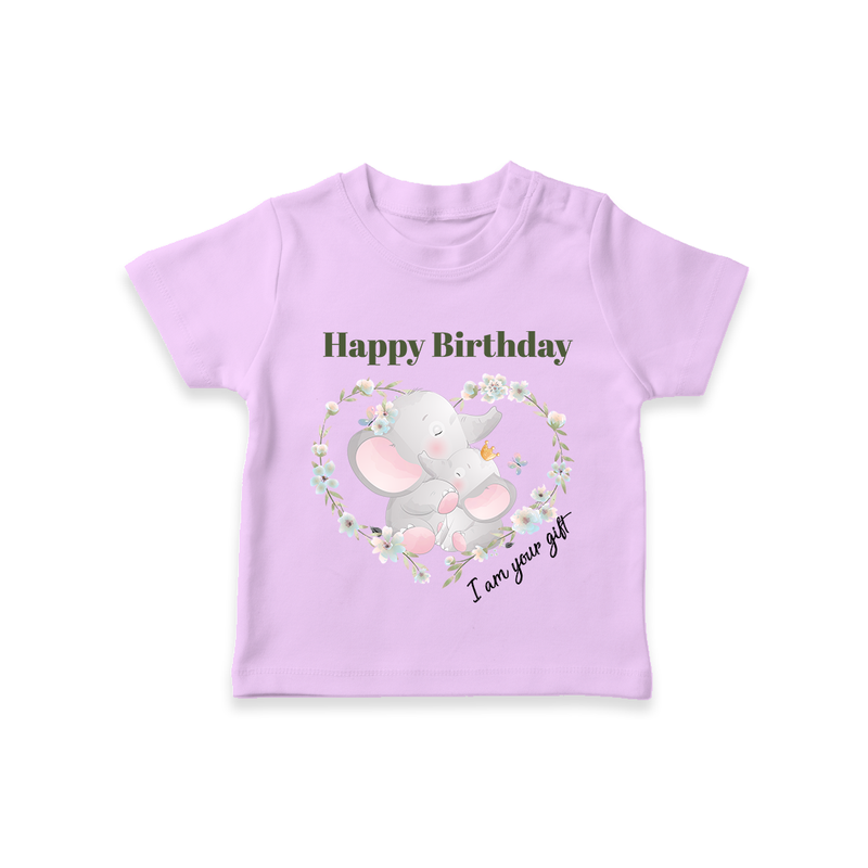 "Happy Birthday Mom - The Cutest Kids T-Shirt For Heartfelt Memories" - LILAC - 0-5 Months Old (Chest 17")