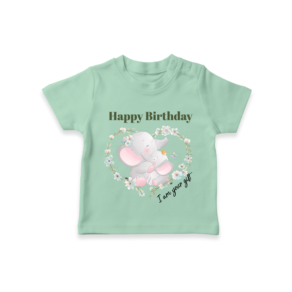 Celebrate Mommy with This Baby T-Shirt | Perfect for Photoshoot - MINT GREEN - 0-5 Months Old (Chest 17")