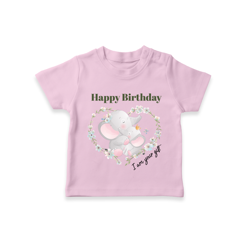 "Happy Birthday Mom - The Cutest Kids T-Shirt For Heartfelt Memories" - PINK - 0-5 Months Old (Chest 17")