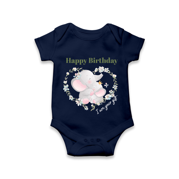 Celebrate Mommy with This Baby Romper/Onesie | Perfect for Photoshoot - NAVY BLUE - 0 - 3 Months Old (Chest 16")